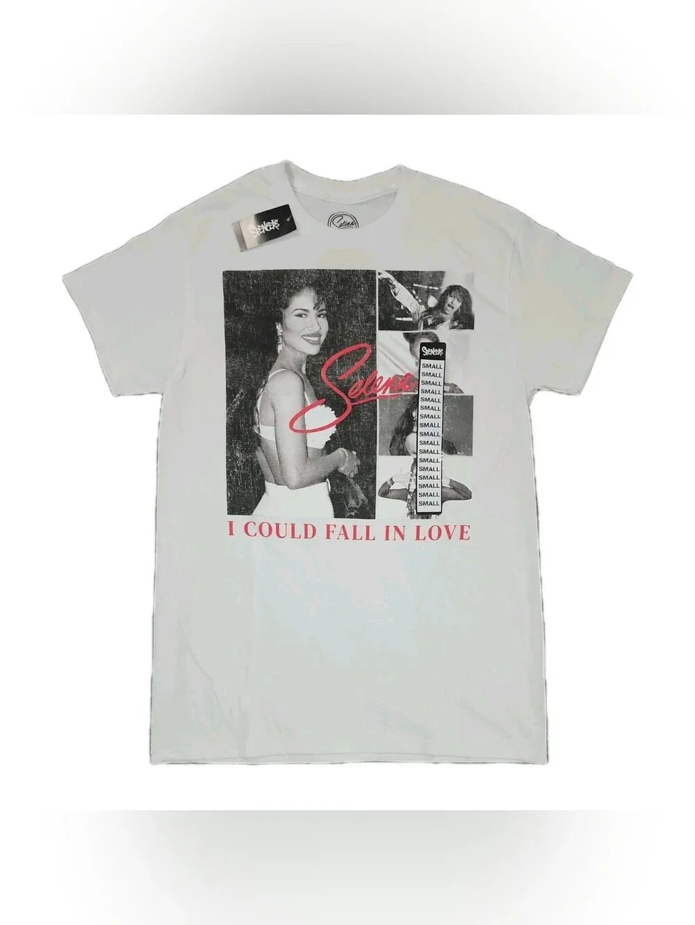 Selena T-Shirt Mens Small White I Could Fall in Love Graphic Music Merch Casual